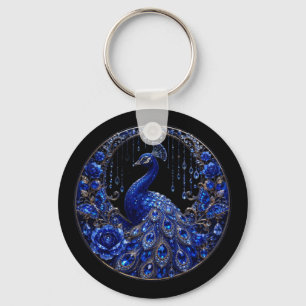 Llavero Pavo Real Azul Real Glamour de Cristal