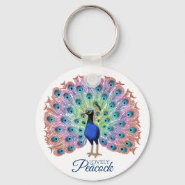 Llavero Pavo Real personalizado