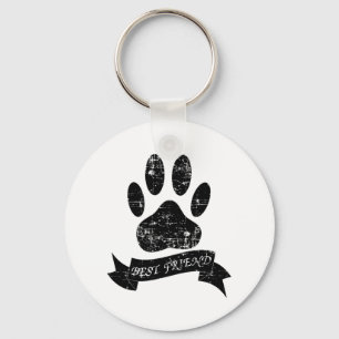 Llavero Paw De Perro Con Lazo