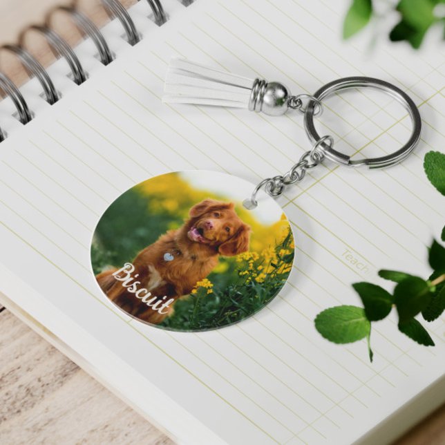 Llavero Paw Print Cookies Light Blue Pattern Monogram (Subido por el creador)