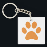 Llavero Paw Print Keychain<br><div class="desc">¡Diseño de papel divertido para amantes de los animales!</div>