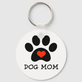 Llavero Pawprint Dog Mom