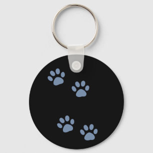 Llavero pawprints del gato del perro de mascotas
