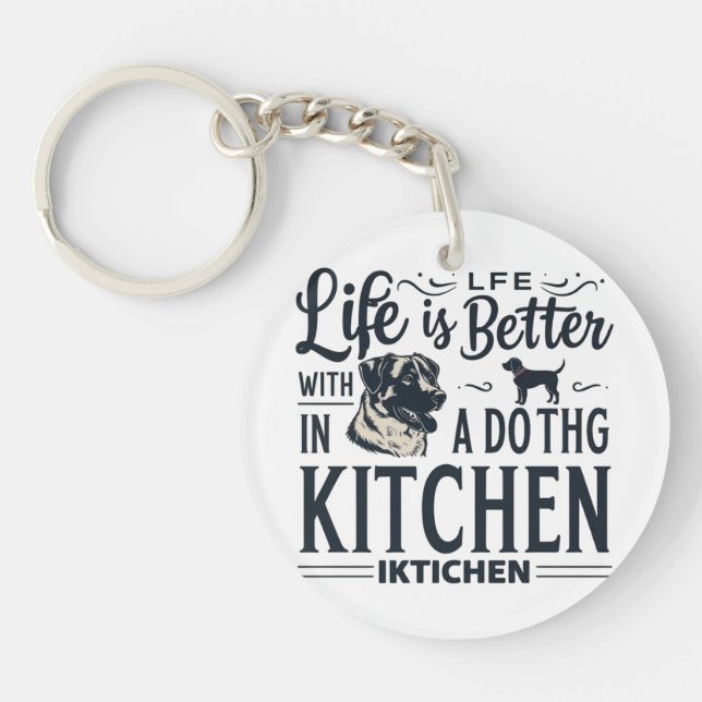 Llavero Paws In Kitchen (Frente)