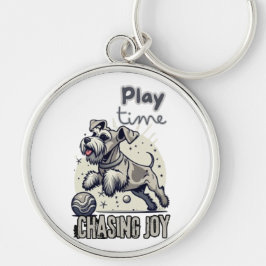 Llavero Paws juguetones: la jodida perrera de perro gris c