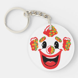 Llavero Payaso Alegre con Cabello Colorido