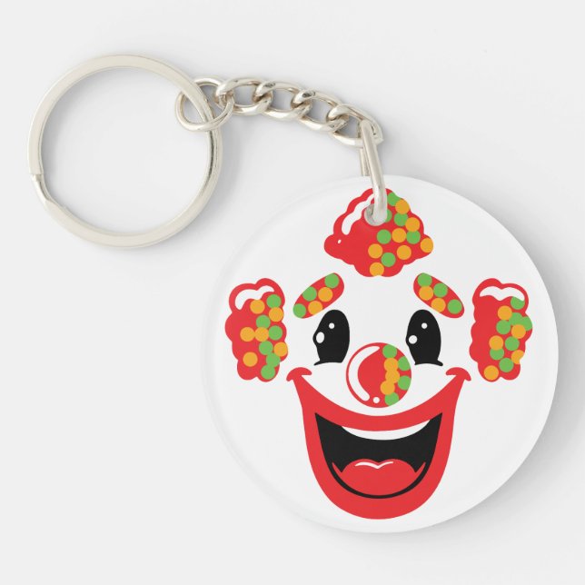 Llavero Payaso Alegre con Cabello Colorido (Frente)