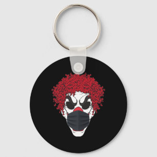 Llavero Payaso asustado llevando una máscara de cara Germo