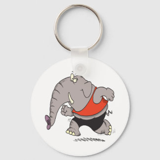 Llavero payaso corredor elefante caricatura
