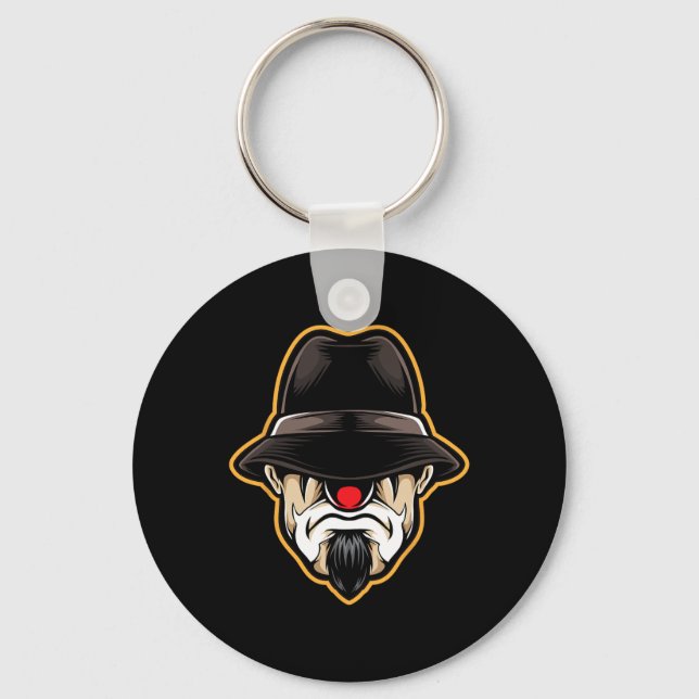 Llavero Payaso de Halloween asustado Cholo Gangster (Anverso)