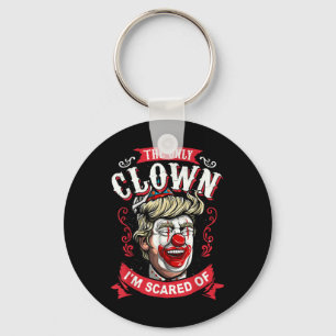 Llavero Payaso gracioso contra Donald Trump en camiseta re