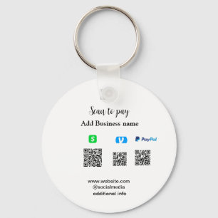 Llavero Paypal Cashapp venmo escanear para pagar QR agrega