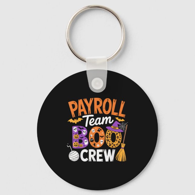 Llavero Payroll Team Boo Crew Halloween Matching Soky Outf (Anverso)
