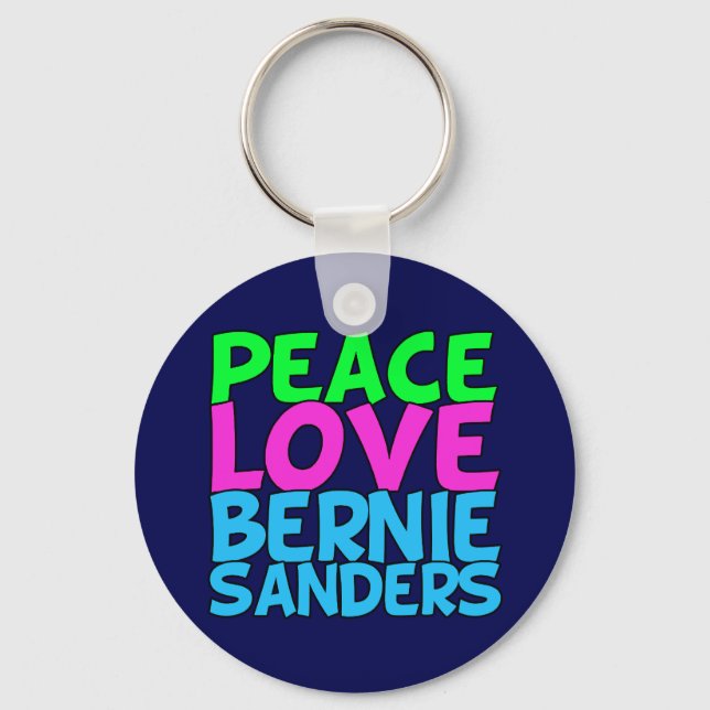 Llavero Paz Amar a Bernie Sanders (Anverso)