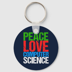 Llavero Paz Amar la Ciencia Informática