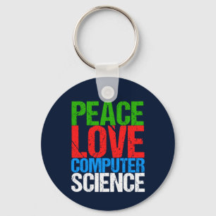 Llavero Paz Amar la Ciencia Informática