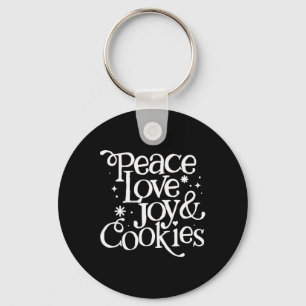 Llavero Paz Amor Alegría Y Galletas Navidad