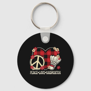 Llavero Paz Amor Badminton Lover - Mujeres Chicas Niños