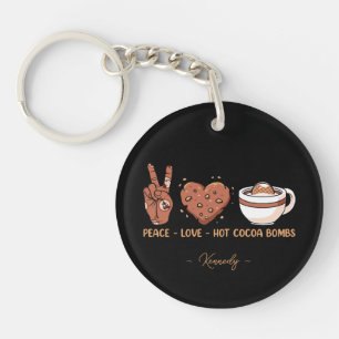 Llavero Paz - Amor - Bombas calientes de cacao