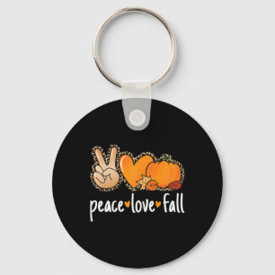 Llavero Paz Amor Caída Calabaza Otoño Acción de Gracias Mu