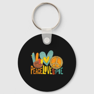 Llavero Paz Amor Calabaza Pie Turquia Diversión Día de Acc