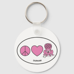 Llavero Paz, amor, castor