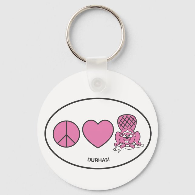 Llavero Paz, amor, castor (Anverso)