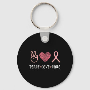 Llavero Paz Amor Cura Cura Cáncer de Mama Sensibilización 