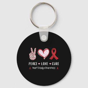 Llavero Paz Amor Cura Enfermedad Cardíaca Concienciación H