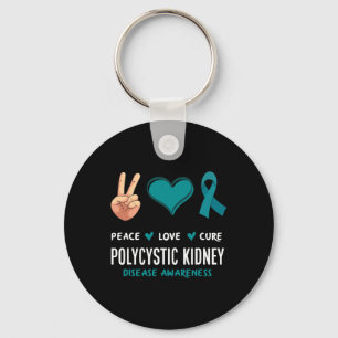 Llavero Paz Amor Cura Enfermedad Riñón Poliquística Aviso