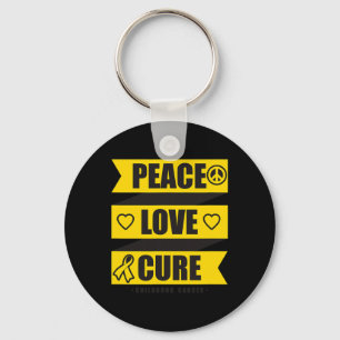 Llavero Paz Amor Curar Conciencia sobre el Cáncer Infantil