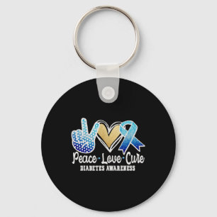 Llavero Paz Amor Curar Diabetes Conciencia