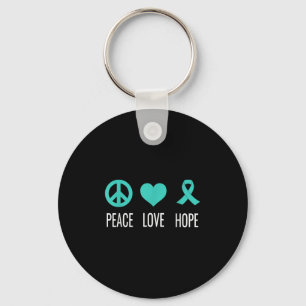 Llavero Paz Amor Esperanza Conciencia sobre el cáncer de o