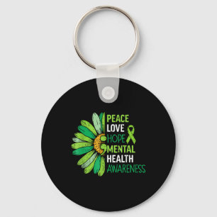 Llavero Paz Amor Esperanza Concienciación sobre salud ment