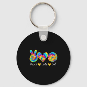 Llavero Paz Amor Golf Corbata Divertida Dye Golf Amantes