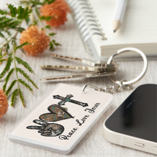 Llavero Paz - Amor - Jesús