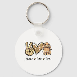 Llavero Paz Amor Mini Holland Lop Conejo Amante de conejos