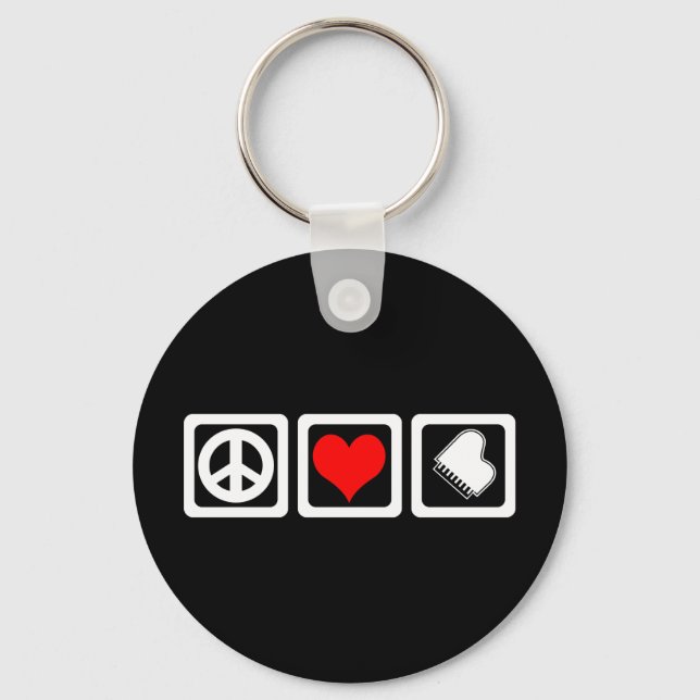 Llavero Paz amor piano (Anverso)