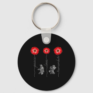 Llavero Paz Amor Recuerdan Soldado De Flor De Adormidera R