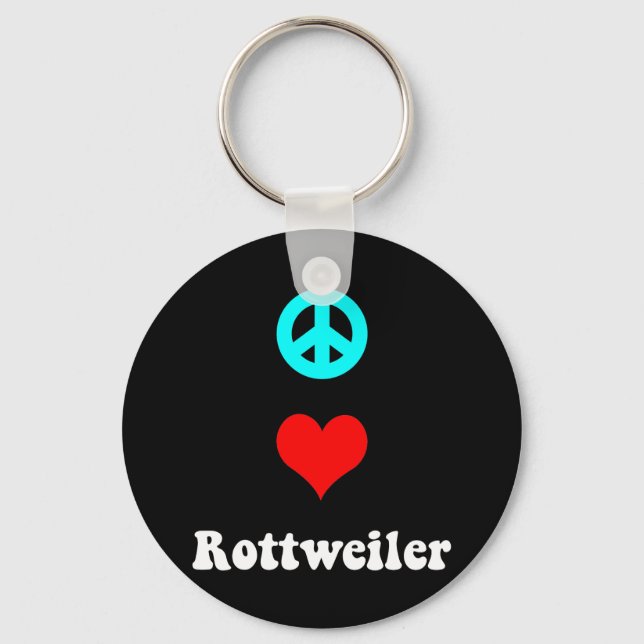 Llavero Paz amor Rottweiler (Anverso)