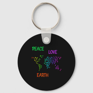 Llavero Paz Amor Tierra Planeta Verde Naturaleza Proteger