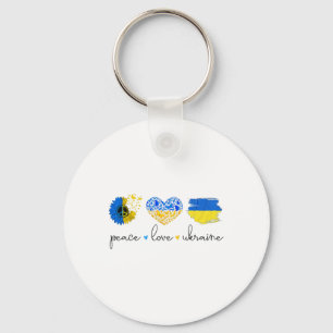 Llavero Paz Amor Ucrania Colores de la Bandera Ucraniana U