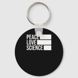 Llavero ¡Paz, Amor Y Ciencia! Pegatina2