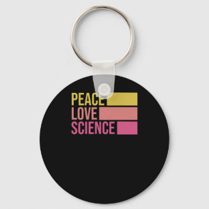 Llavero ¡Paz, Amor Y Ciencia! Pegatina3