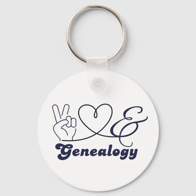 Llavero Paz, Amor y Genealogía (Anverso)