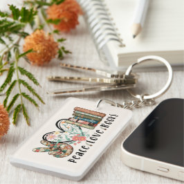 Llavero Paz, amor y libros