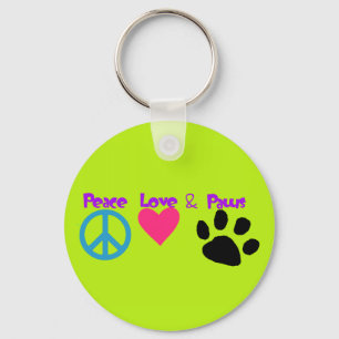 Llavero Paz Amor y Paws