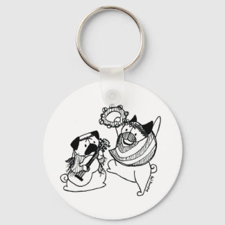 Llavero Paz, amor y pugs