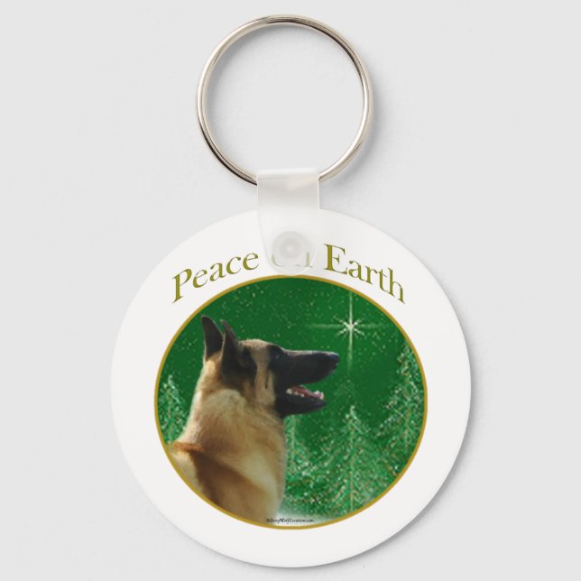Llavero Paz belga en Malinois (Anverso)