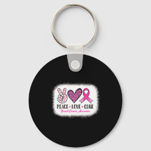 Llavero Paz blanqueada Amor Cure Leopard Cáncer de Mama Aw